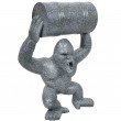 Statue en résine Donkey Kong gorille singe tonneau façon granit -Daniel- 85 cm