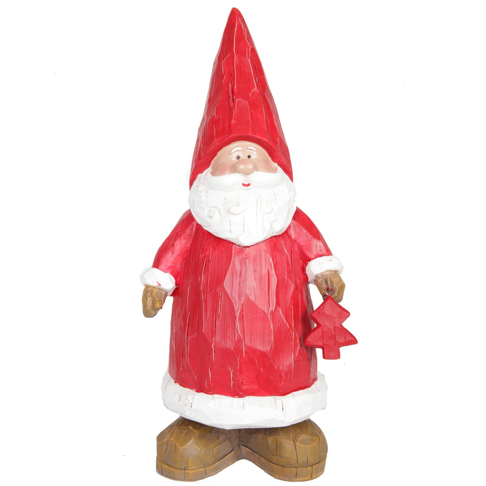 Grand Père Noël Figurine Décoration Sapin - 45 Cm, Beige, Vintage Années 80/90