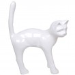 Statue chat en résine blanc XXL 105 cm