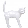 Statue en résine chat blanc - 105 cm