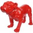 Statue en résine rouge chien bouledogue anglais sur pattes 75 cm