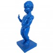 Statue en résine bleu Manneken-Pis doigt d'honneur 35 cm