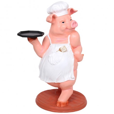 Stop-trottoir présentoir statue COCHON - 97 cm