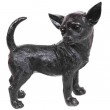 Statue chihuahua en résine noir 30 cm