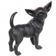 Statue en résine CHIEN chihuahua noir - 30 cm