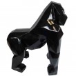 Statue gorille résine XXL origami de couleur noir 130 cm