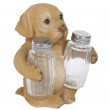 Service à condiments sel et poivre chien labrador marron - 14 cm
