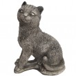 Statue en béton chat assis 22 cm