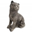 Statue en béton chat assis 22 cm