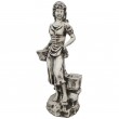 Statue jardinière en béton femme au deux paniers 52 cm
