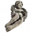 Statue en béton ange et son ours 21 cm
