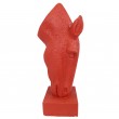 Jardinière en résine statue tête de cheval de couleur rouge 75 cm