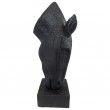 Jardinière en résine statue tête de cheval de couleur noire 75 cm