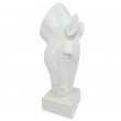 Jardinière en résine statue tête de cheval de couleur blanche 75 cm
