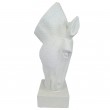Jardinière en résine statue tête de cheval de couleur blanche 75 cm