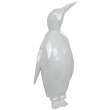 Statue pingouin origami en résine de couleur blanche 80 cm