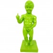 Statue Manneken-Pis en résine verte le célèbre Belge doigt d'honneur 35 cm