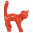 Statue chat en résine orange 35 cm