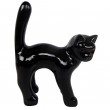 Statue chat en résine noir 35 cm