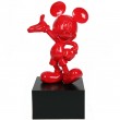 Statue Mickey en résine rouge 80 cm