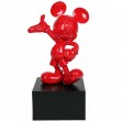 Statue en résine Mickey de couleur rouge 80 cm