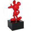 Statue en résine Mickey de couleur rouge 80 cm