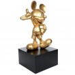 Statue en résine Mickey de couleur dorée 80 cm