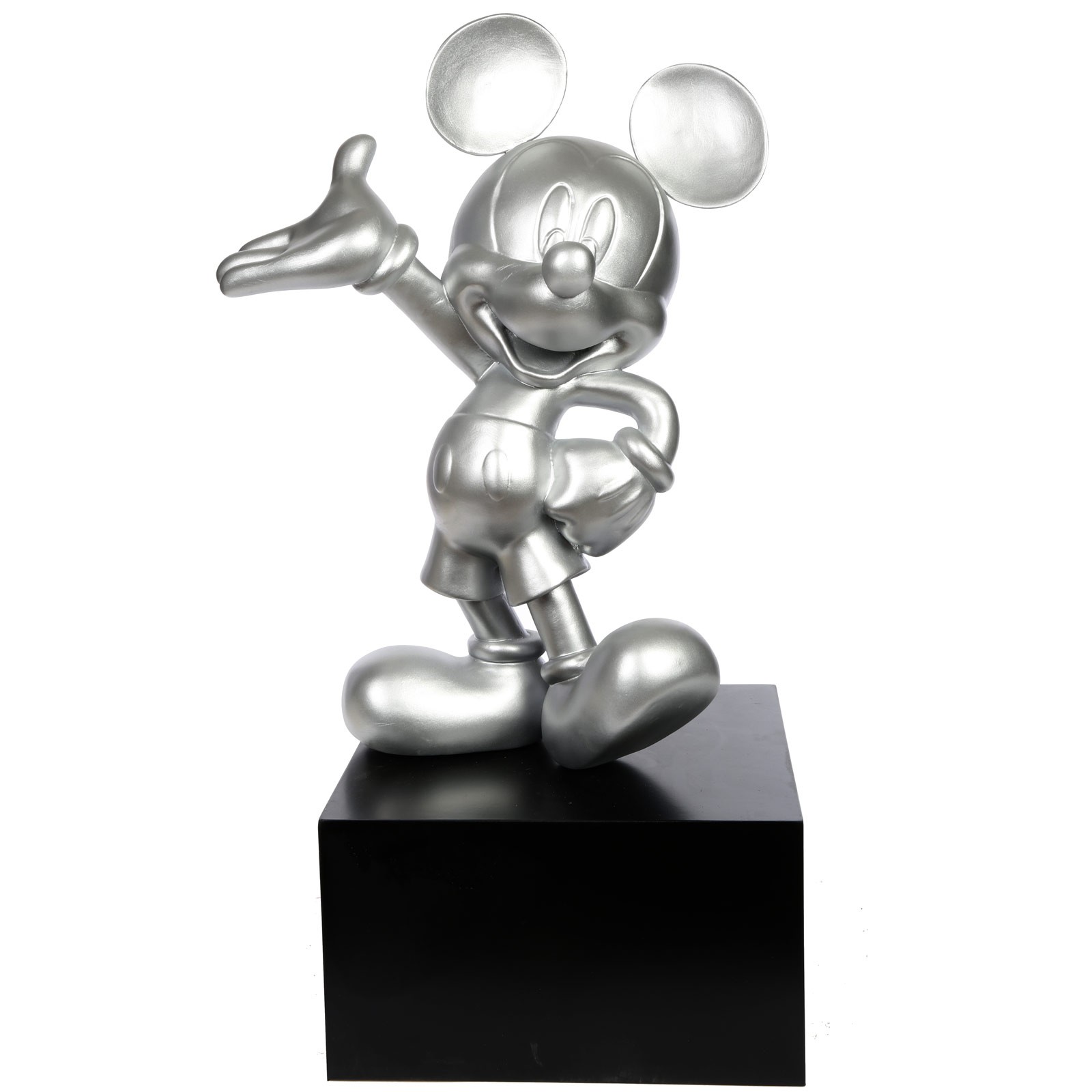Statue : Gorille patine argenté 107 cm - Amadeus - Argent - Résine