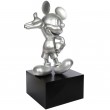 Statue en résine Mickey de couleur argentée 80 cm