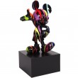 Statue en résine Mickey multicolore fond noir 80 cm