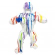 Statue gorille résine origami en résine singe multicolore blanc 40 cm