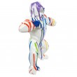 Statue origami en résine gorille singe donkey kong multicolore blanc 40 cm