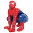 Statue en résine spiderman accroupi rouge 60 cm