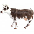 Statue vache résine marron et blanc XXL 140 cm