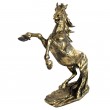 Statue en résine cheval cabré doré - 90 cm