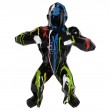 Statue gorille résine origami singe multicolore noir 40 cm