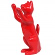 Statue en résine CHAT rouge - 55 cm