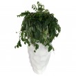 Cache pot jardinière design en résine de couleur blanc 60 cm