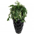 Cache pot jardinière design en résine de couleur noir 60 cm