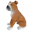 Statue en résine chien boxer assis 40 cm