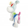 Statue en résine chien snoopy debout multicolore multi fond blanc - 27 cm