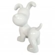 Statue en résine chien snoopy debout blanc - 27 cm
