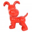 Statue snoopy en résine debout rouge 27 cm