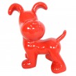 Statue en résine chien snoopy debout rouge - 27 cm