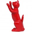 Statue en résine CHAT rouge - 55 cm