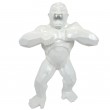 Statue gorille résine origami singe méchant blanc debout 80 cm