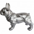 Statue chien bouledogue Français en résine patine acier 85 cm