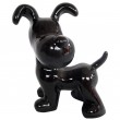 Statue Snoopy en résine debout noir 27 cm