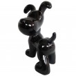 Statue en résine chien snoopy debout noir - 27 cm