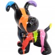 Statue en résine chien snoopy debout multicolore multicolore fond noir - 27 cm - 1